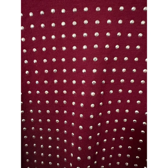 Cato Maroon women's silver beaded accent top size 18 -20 - Picture 8 of 12